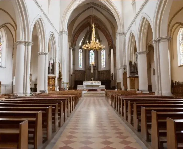 Peaceful church interior after expert cleaning services