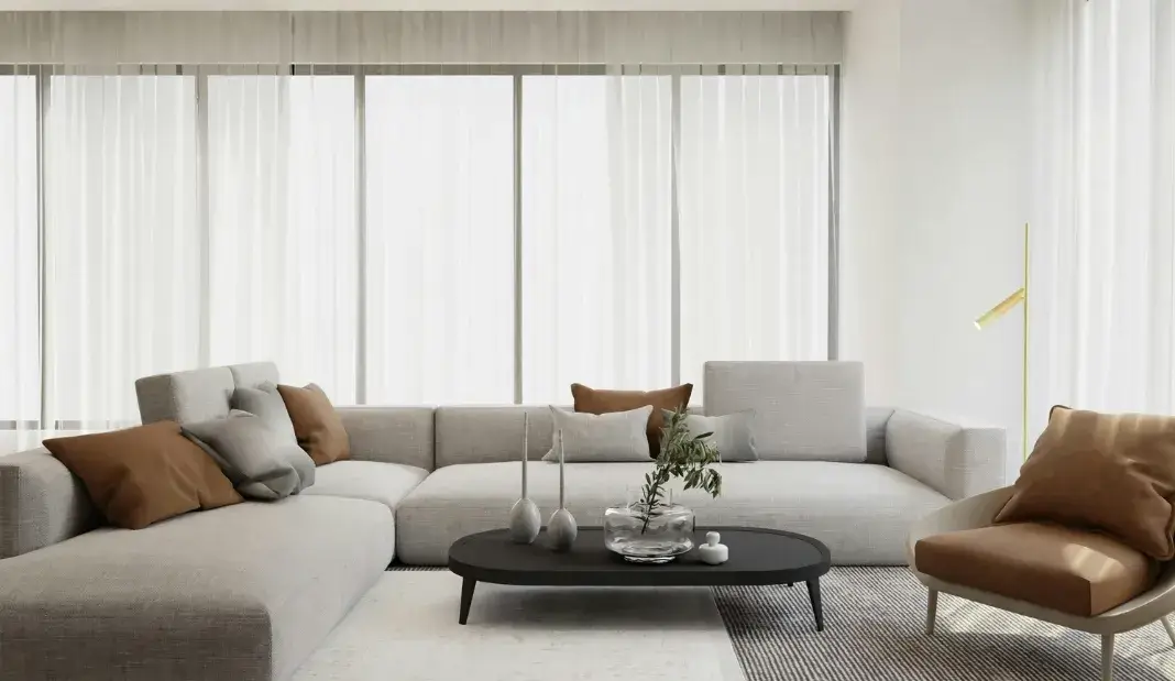 Living room cleaning tasks included in a room by room cleaning checklist