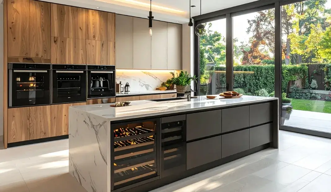 Modern clean kitchen with natural light included in seasonal cleaning refresh tasks