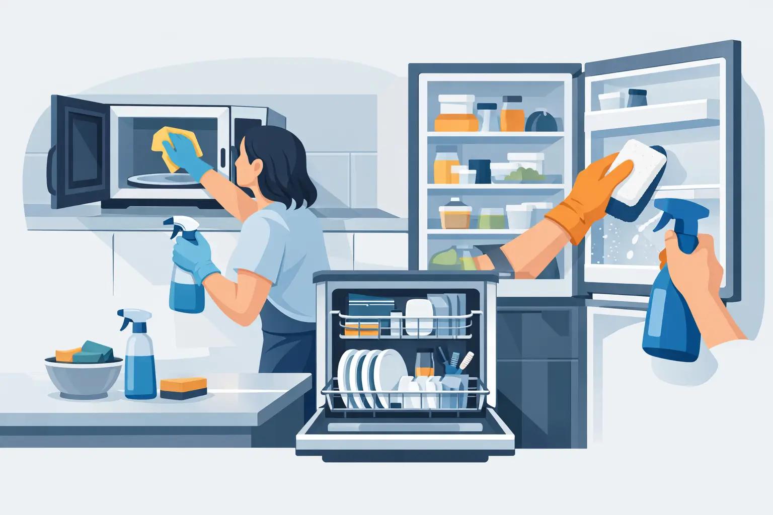 Cleaning Inside Kitchen Appliances Safely