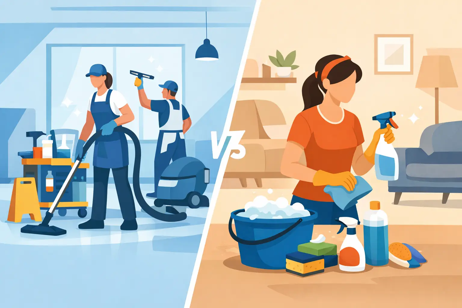 Professional Cleaners Versus DIY Cleaning